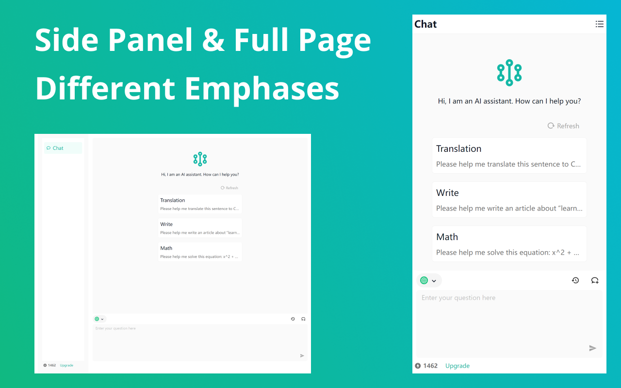 Side Panel and Full Page Chat